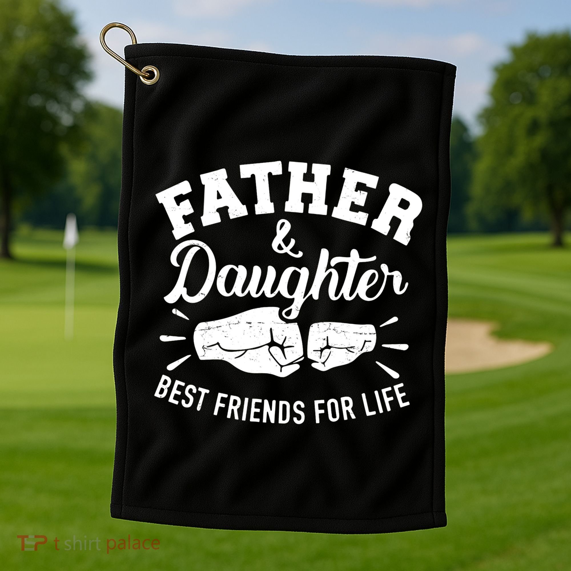 Father And Daughter Best Friends For Life Golf Towel