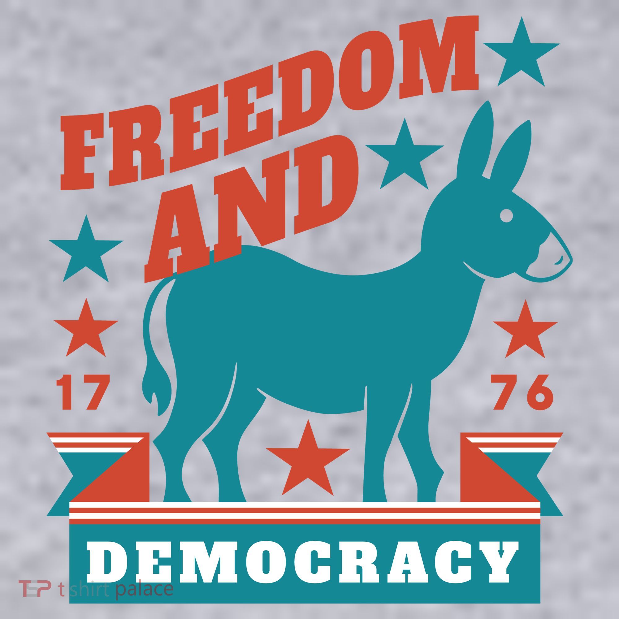 Freedom And Democracy Political Democrat Women's Racerback Cropped Tank