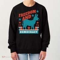 Freedom And Democracy Political Democrat Women's Sweatshirt thumb 0