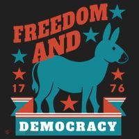 Freedom And Democracy Political Democrat Women's Sweatshirt thumb 2
