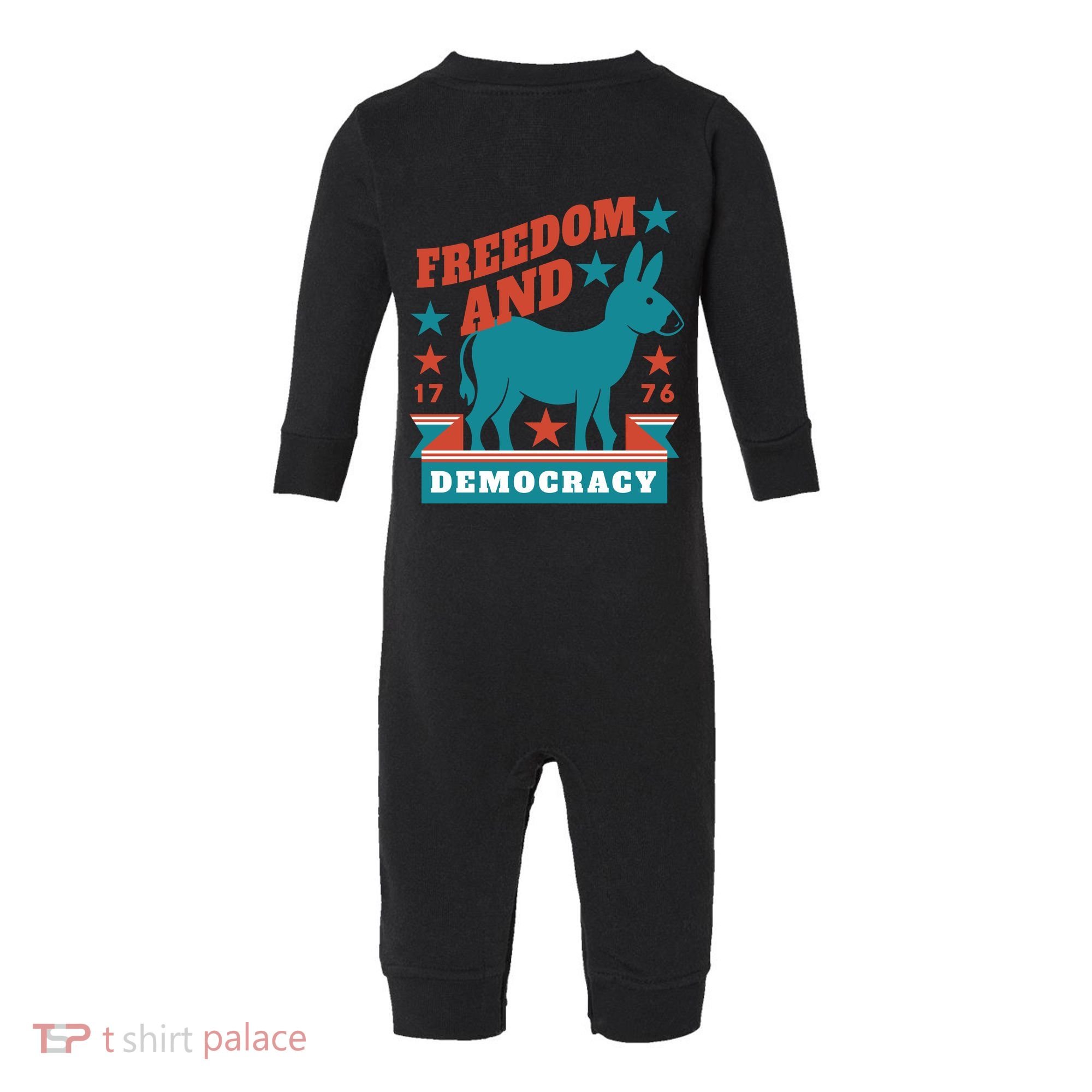Freedom And Democracy Political Democrat Infant Fleece One Piece