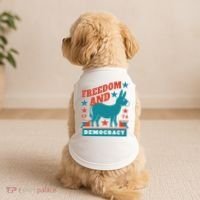 Freedom And Democracy Political Democrat Doggie Tank thumb 2