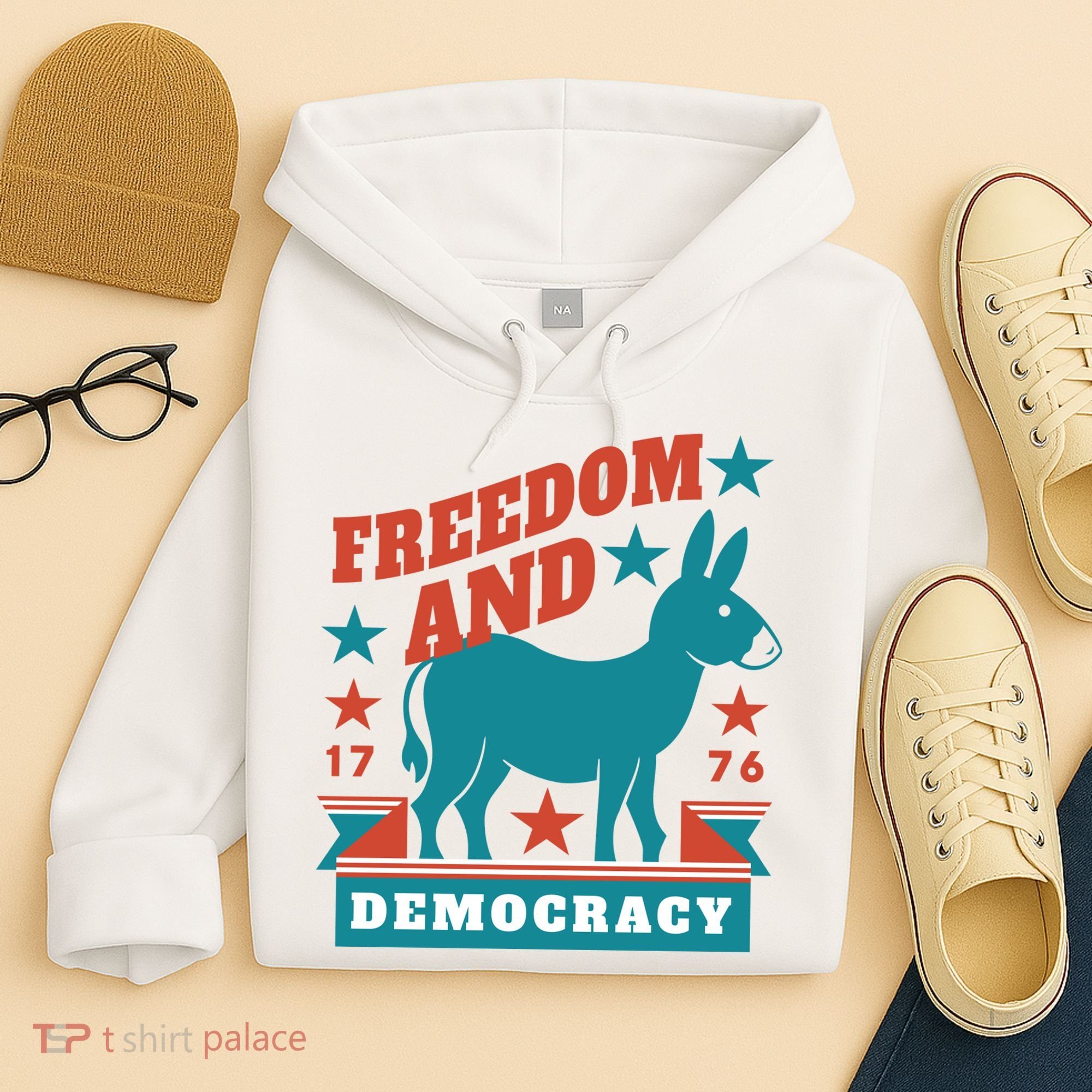 Freedom And Democracy Political Democrat Hoodie