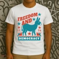 Freedom And Democracy Political Democrat T-Shirt thumb 3