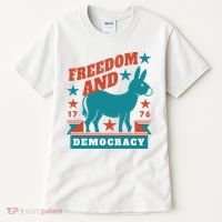 Freedom And Democracy Political Democrat Tall T-Shirt thumb 0
