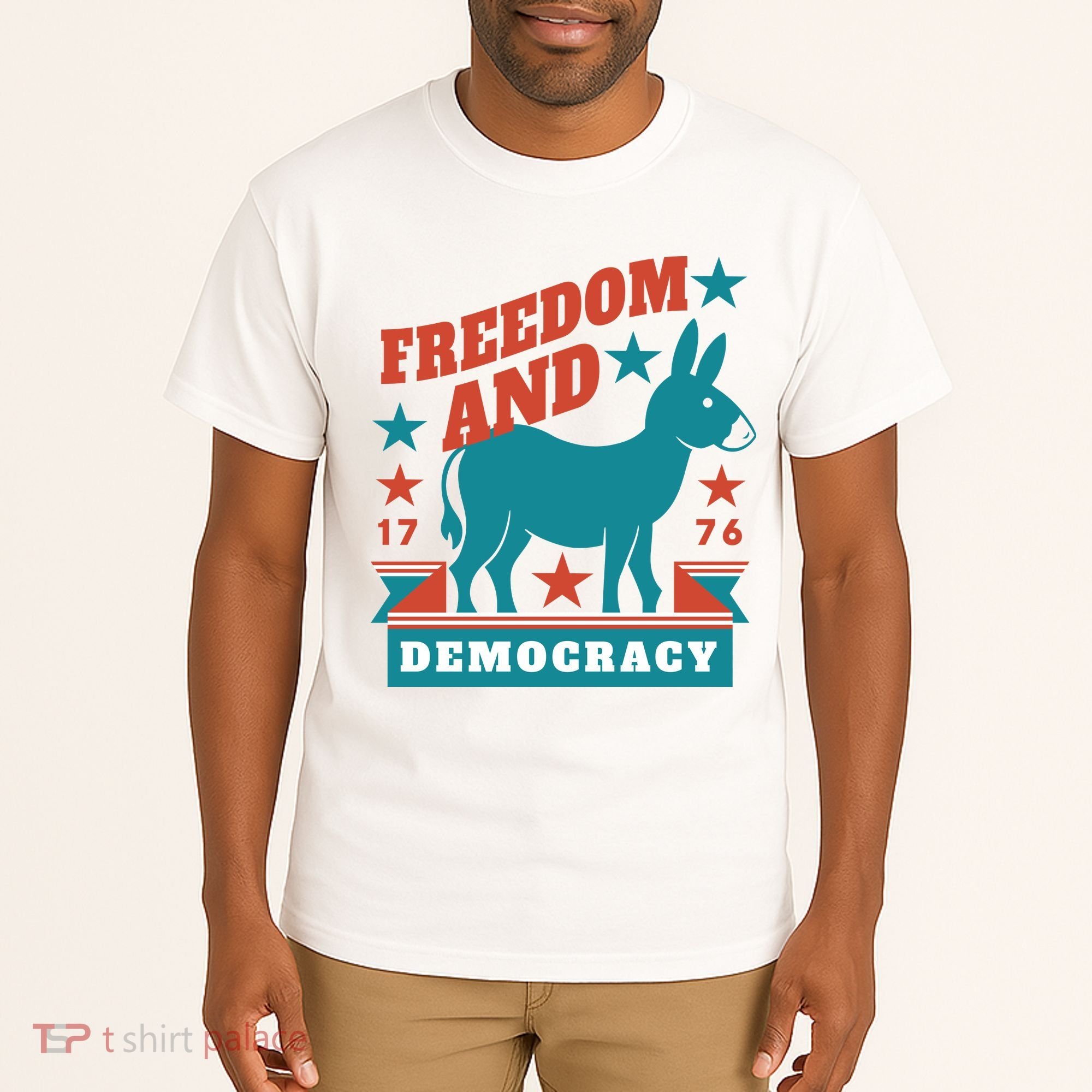 Freedom And Democracy Political Democrat Tall T-Shirt