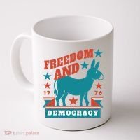 Freedom And Democracy Political Democrat Coffee Mug thumb 0