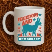 Freedom And Democracy Political Democrat Coffee Mug thumb 2