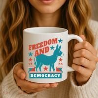 Freedom And Democracy Political Democrat Coffee Mug thumb 3