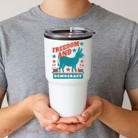 Freedom And Democracy Political Democrat Tumbler thumb 2
