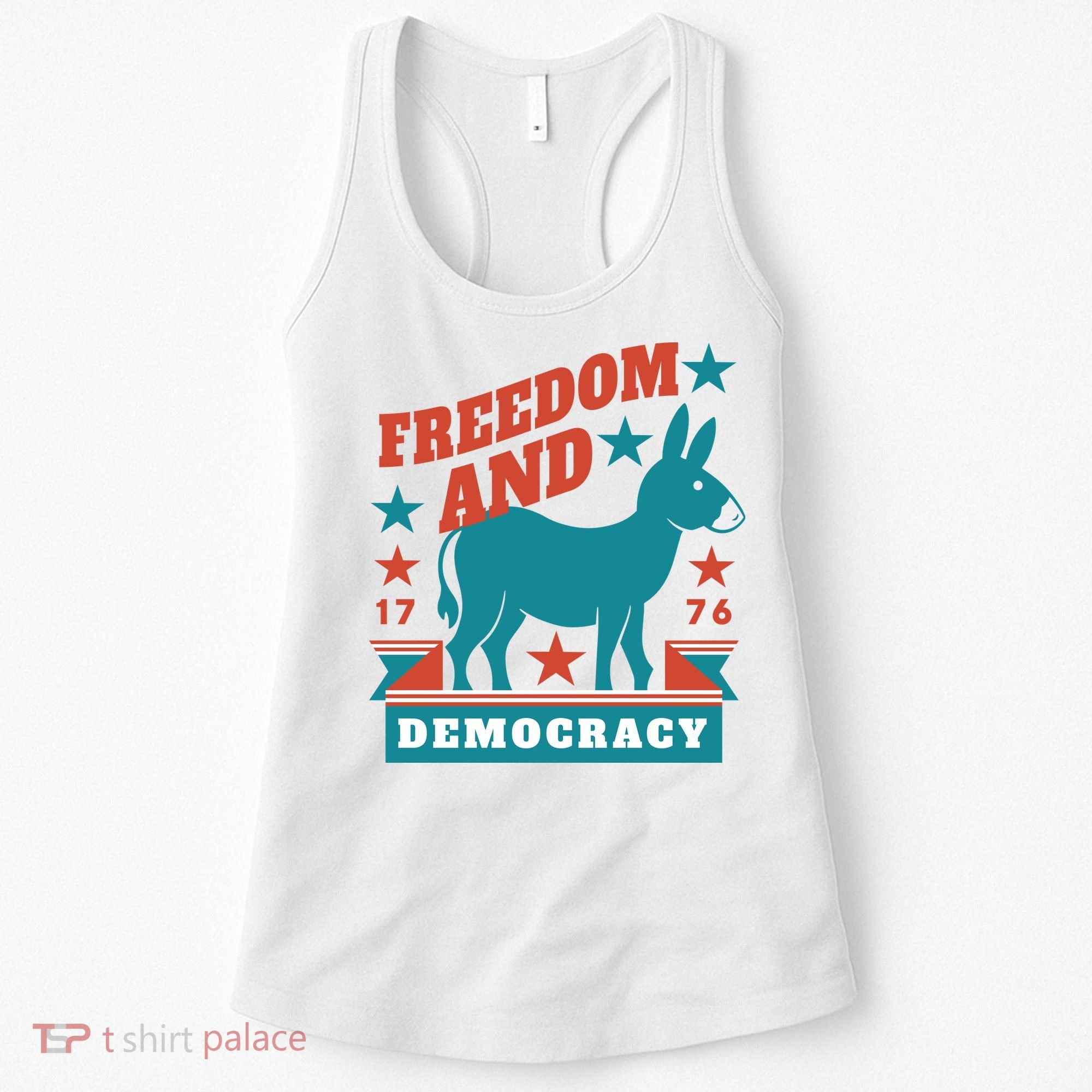 Freedom And Democracy Political Democrat Women's Tank Top