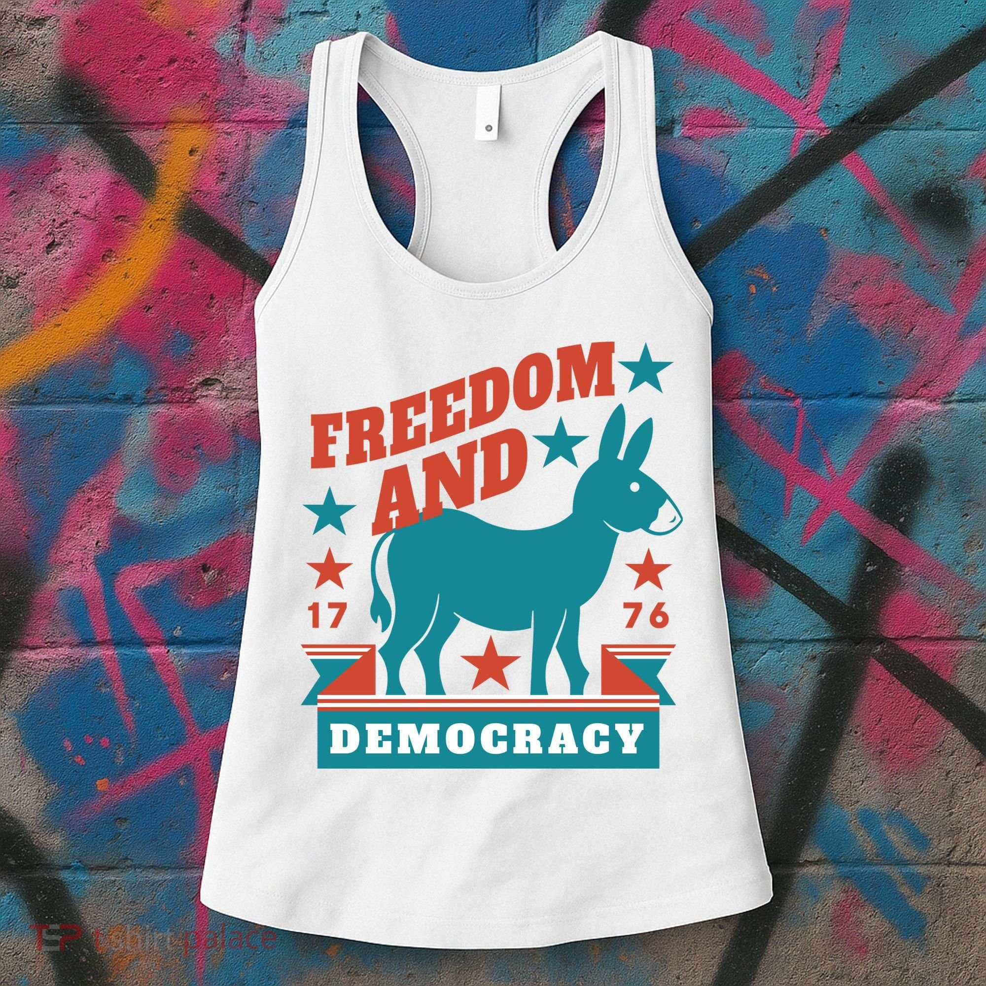 Freedom And Democracy Political Democrat Women's Tank Top