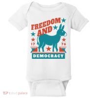 Freedom And Democracy Political Democrat Baby Bodysuit thumb 0