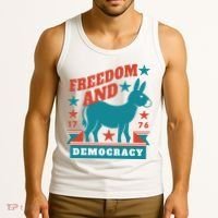 Freedom And Democracy Political Democrat Tank Top thumb 3
