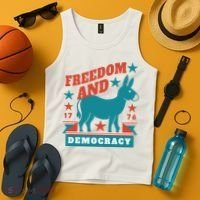 Freedom And Democracy Political Democrat Tank Top thumb 4