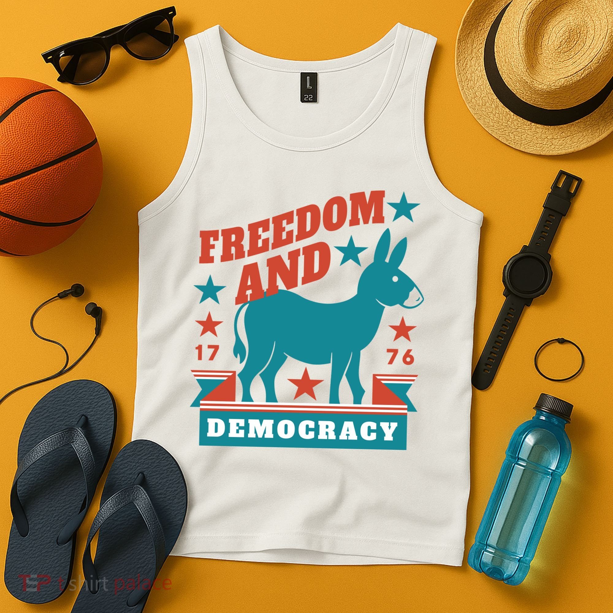 Freedom And Democracy Political Democrat Tank Top