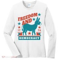 Freedom And Democracy Political Democrat Women's Long Sleeve Shirt thumb 0