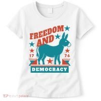 Freedom And Democracy Political Democrat Women's T-Shirt thumb 0