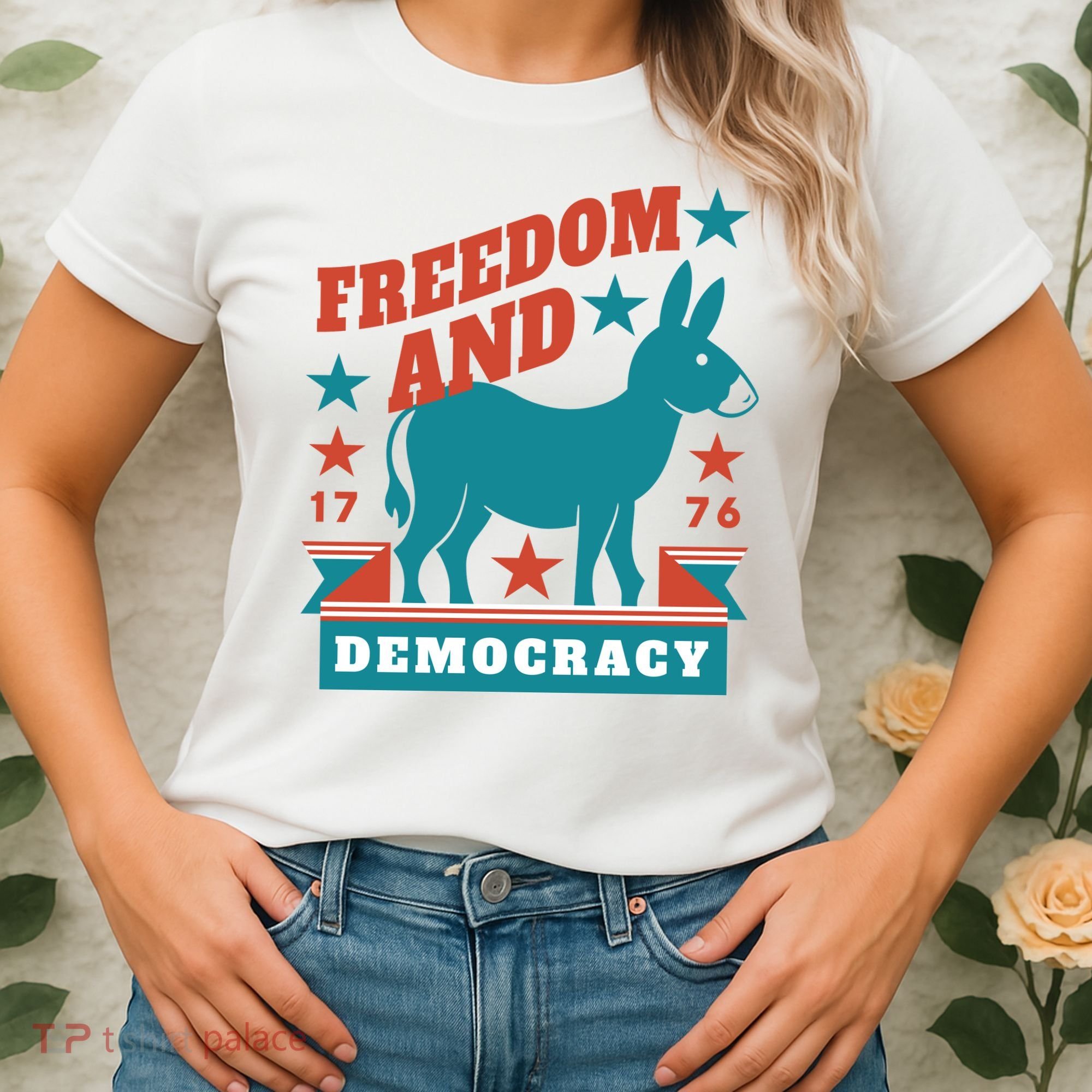 Freedom And Democracy Political Democrat Women's T-Shirt
