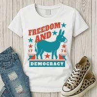Freedom And Democracy Political Democrat Women's T-Shirt thumb 3