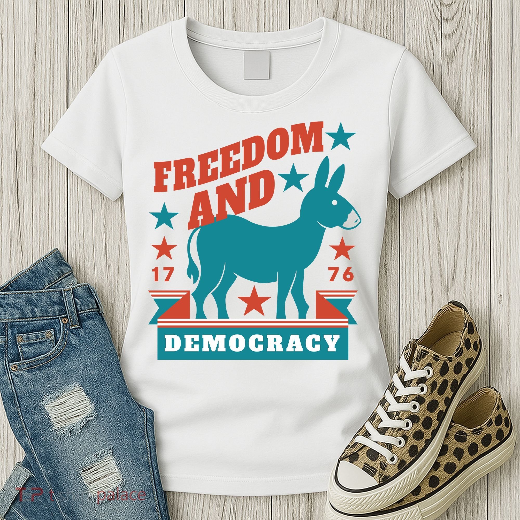 Freedom And Democracy Political Democrat Women's T-Shirt