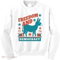 Freedom And Democracy Political Democrat Kids Sweatshirt thumb 0