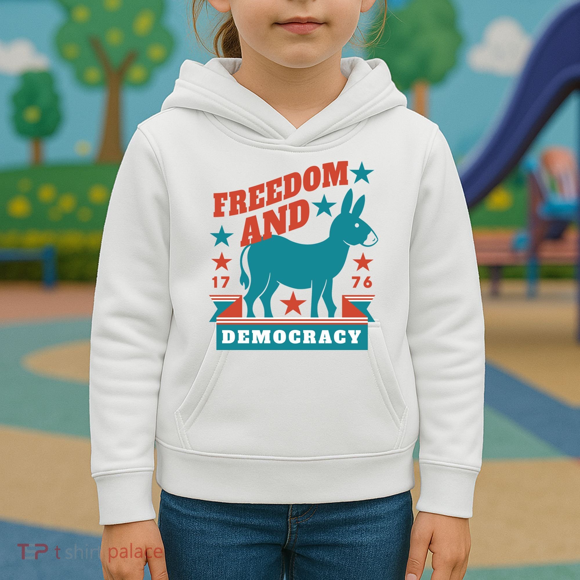 Freedom And Democracy Political Democrat Kids Hoodie