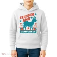 Freedom And Democracy Political Democrat Kids Hoodie thumb 4