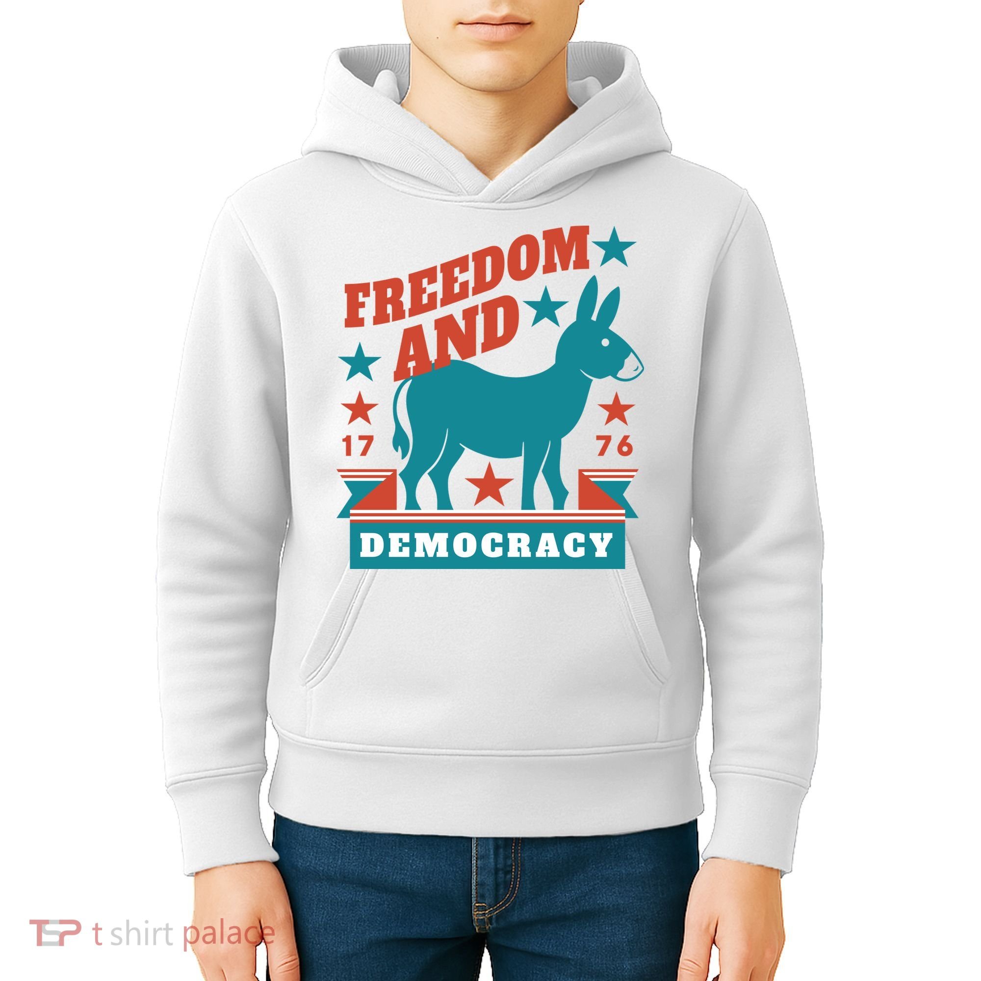 Freedom And Democracy Political Democrat Kids Hoodie