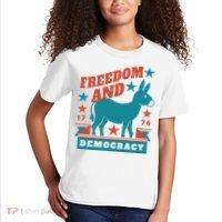 Freedom And Democracy Political Democrat Kids T-Shirt thumb 2
