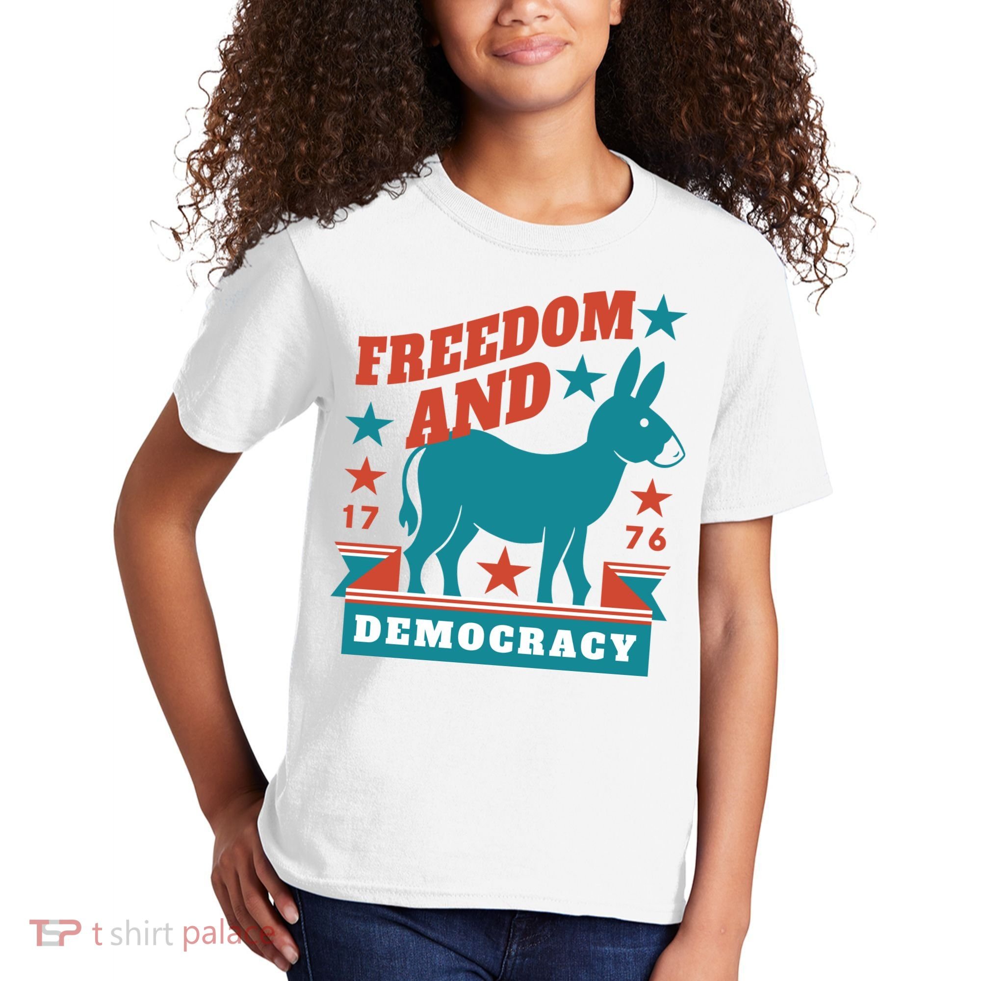 Freedom And Democracy Political Democrat Kids T-Shirt