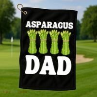 Funny Asparagus Dad Vegetable Fathers' Day Gardener Lover Meaningful Gift Golf Towel thumb 1