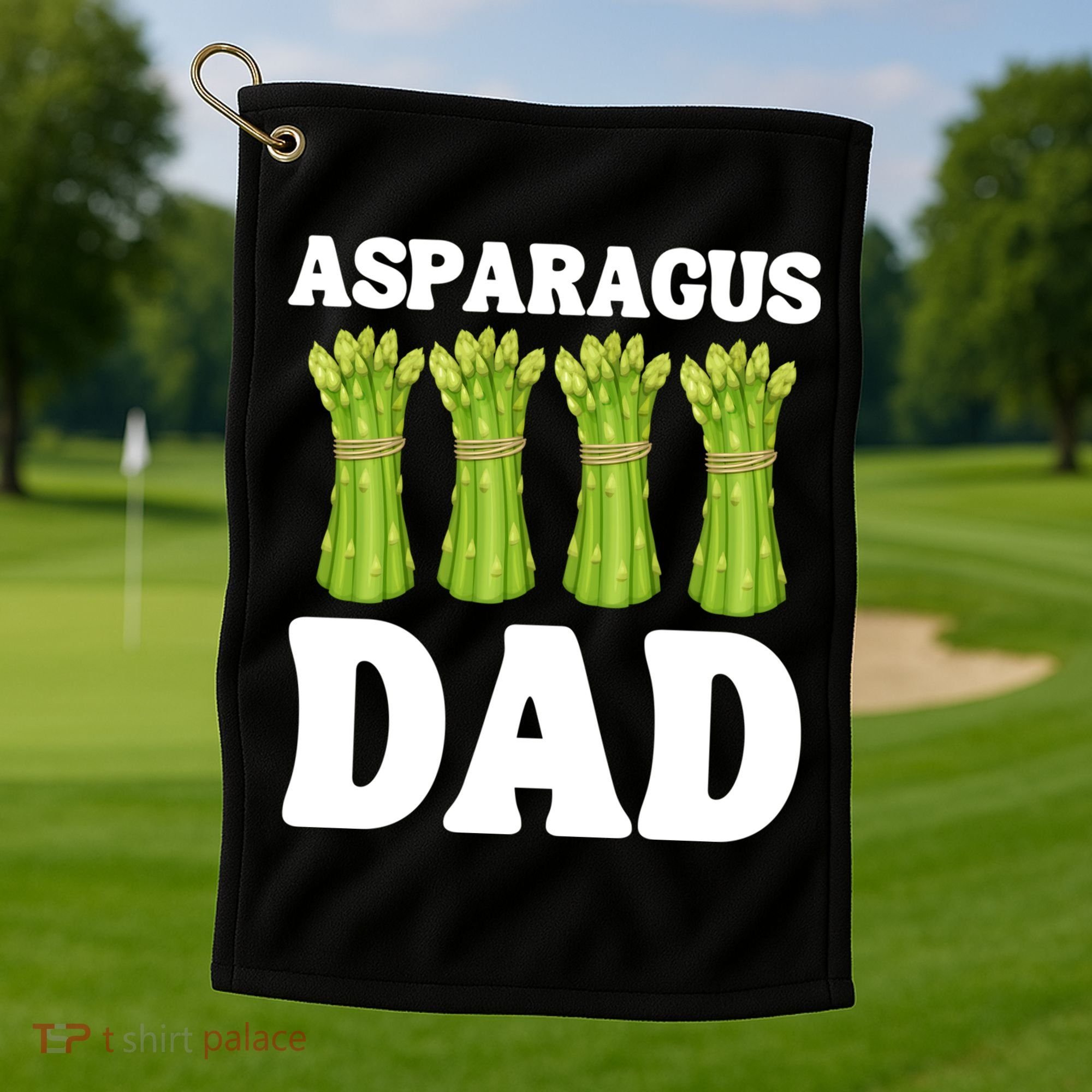Funny Asparagus Dad Vegetable Fathers' Day Gardener Lover Meaningful Gift Golf Towel