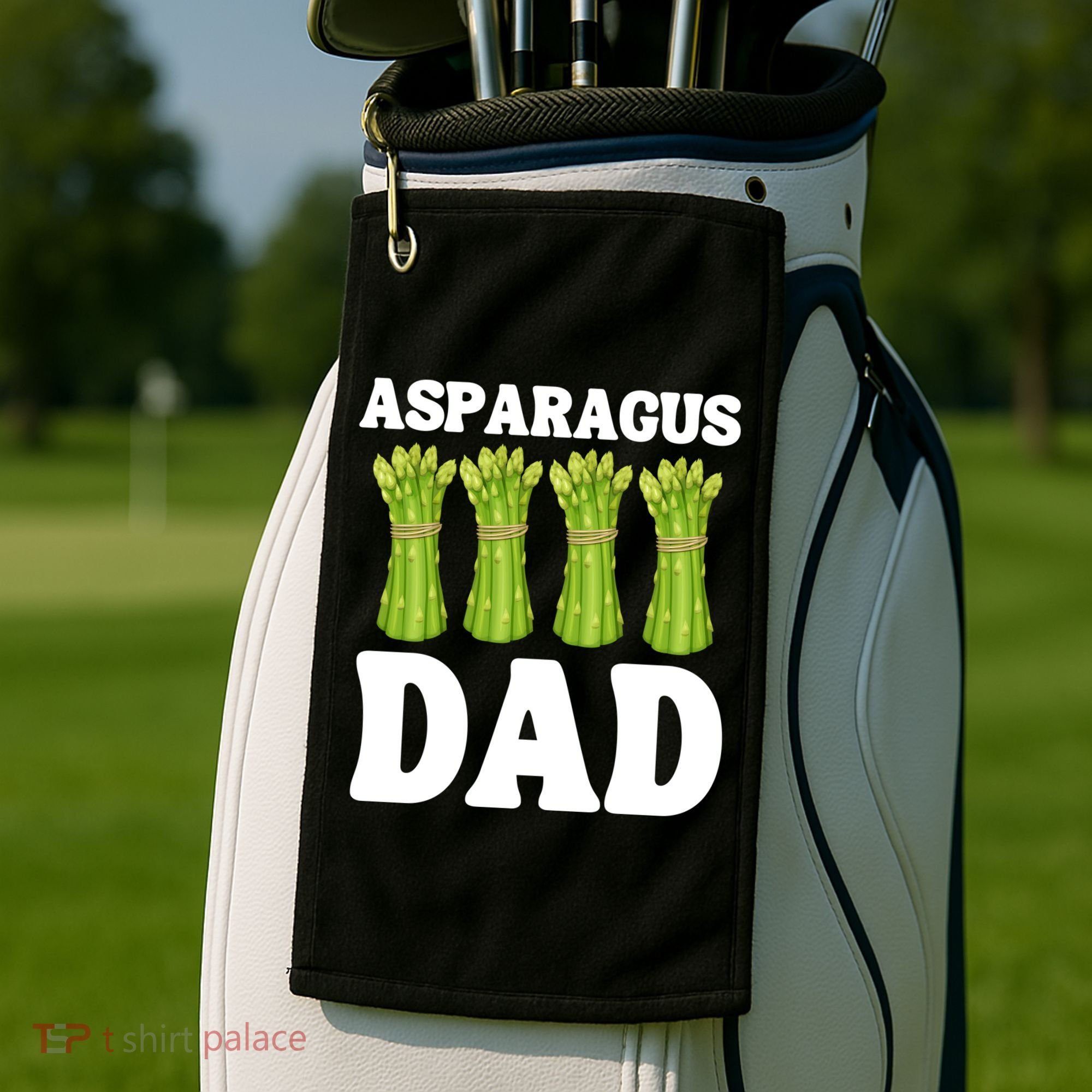 Funny Asparagus Dad Vegetable Fathers' Day Gardener Lover Meaningful Gift Golf Towel