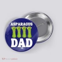 Funny Asparagus Dad Vegetable Fathers' Day Gardener Lover Meaningful Gift Button thumb 0