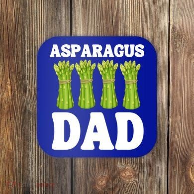 Funny Asparagus Dad Vegetable Fathers' Day Gardener Lover Meaningful Gift Coaster