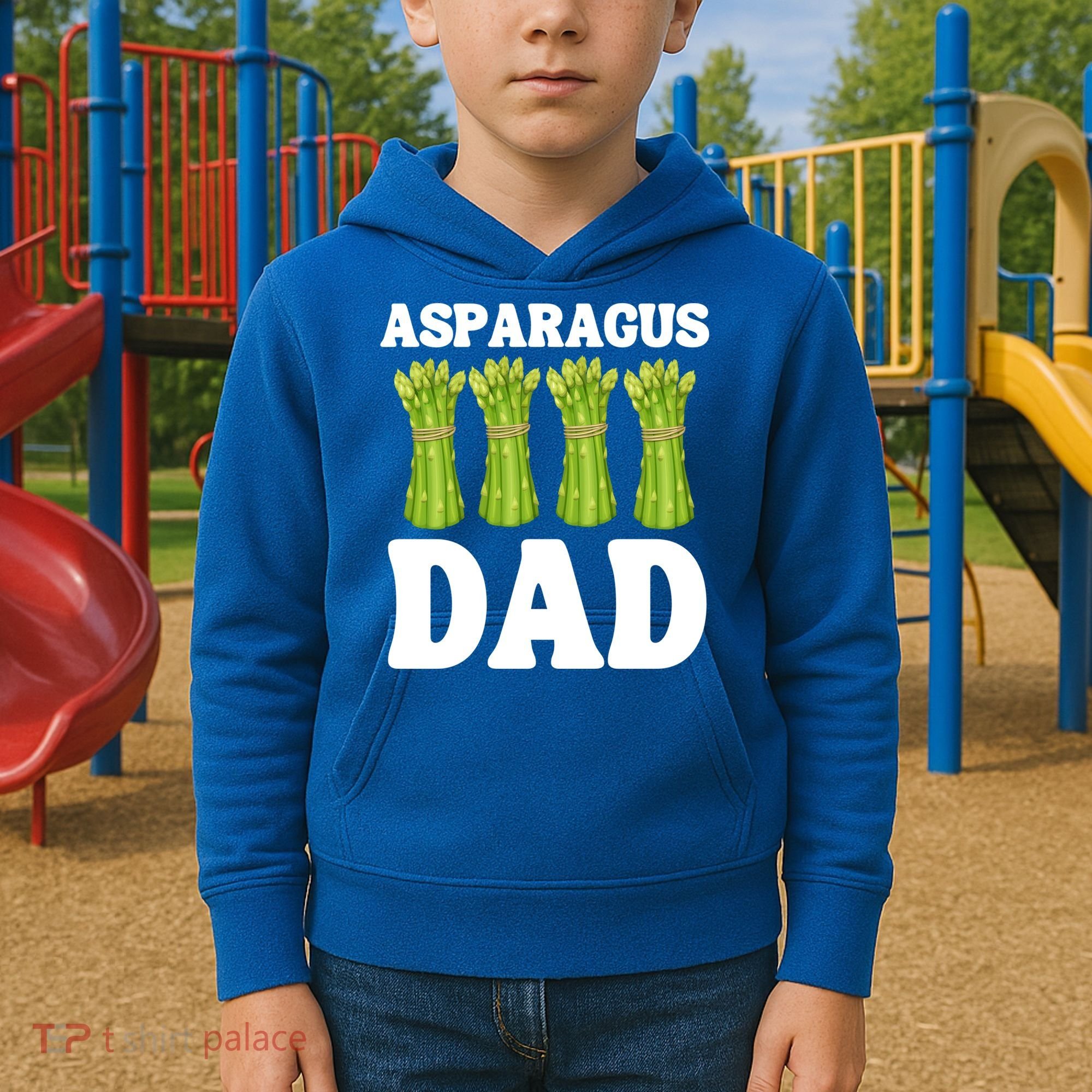 Funny Asparagus Dad Vegetable Fathers' Day Gardener Lover Meaningful Gift Kids Hoodie