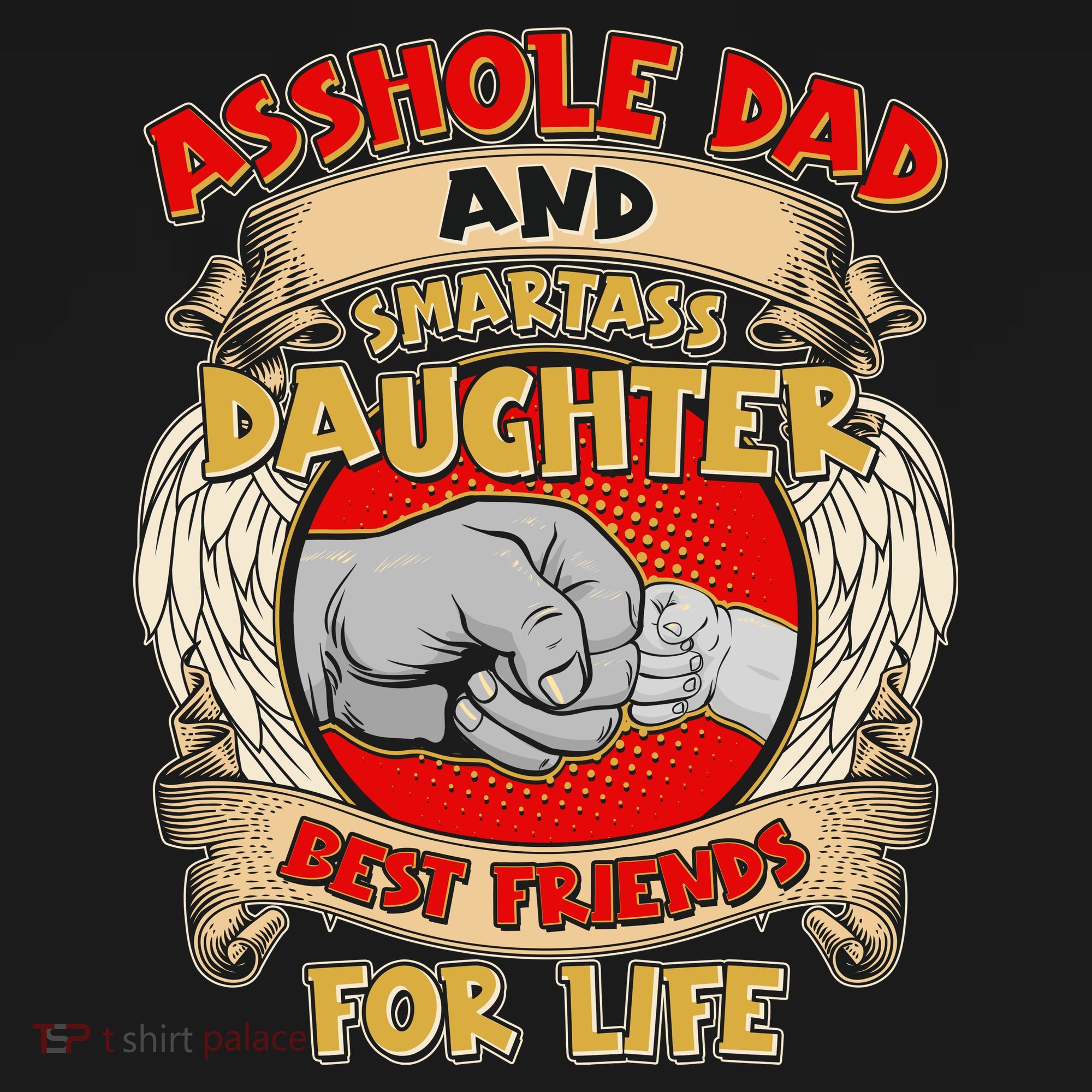 Funny Asshole Dad And Smartass Daughter Bestfriends For Life Coaster