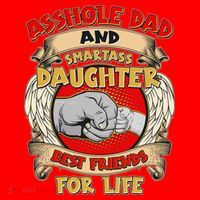 Funny Asshole Dad And Smartass Daughter Bestfriends For Life Santa Hat thumb 1