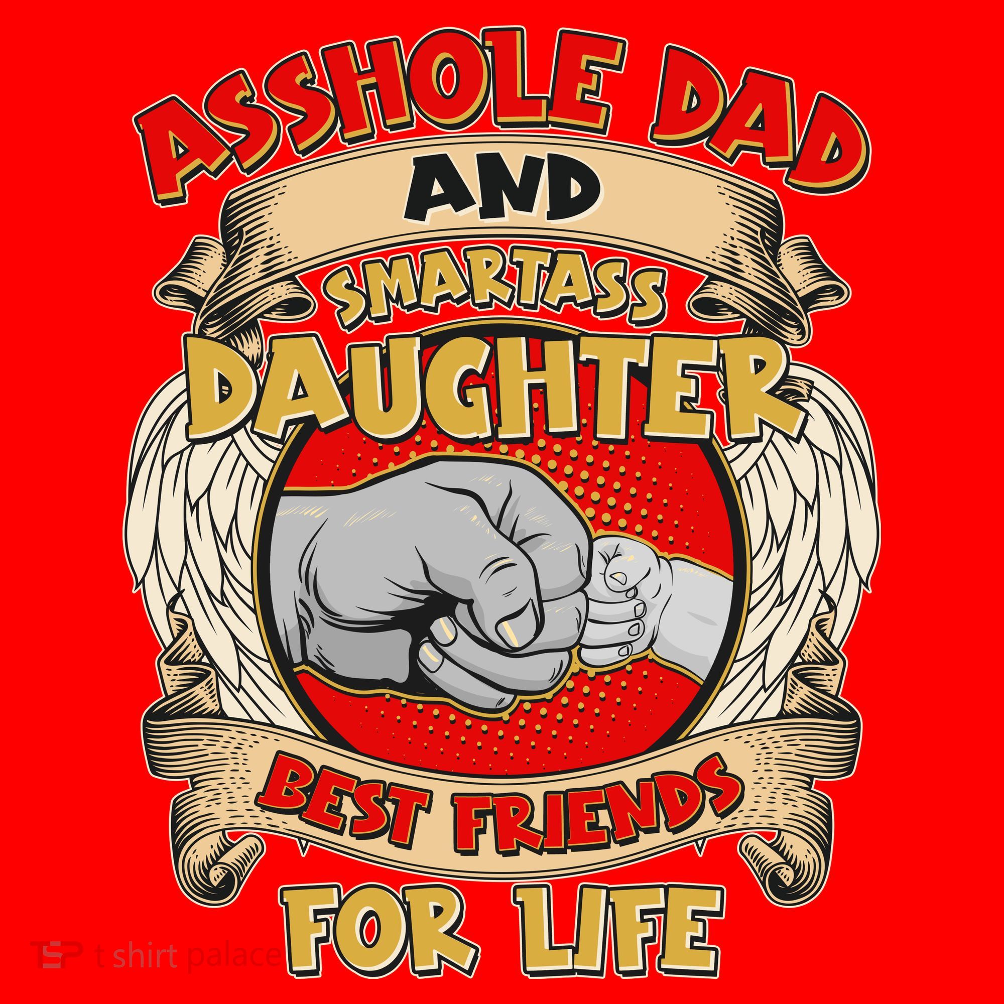 Funny Asshole Dad And Smartass Daughter Bestfriends For Life Santa Hat