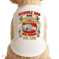Funny Asshole Dad And Smartass Daughter Bestfriends For Life Doggie Tank thumb 0