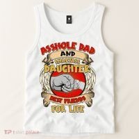 Funny Asshole Dad And Smartass Daughter Bestfriends For Life Tank Top thumb 2