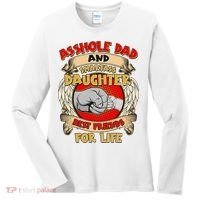 Funny Asshole Dad And Smartass Daughter Bestfriends For Life Women's Long Sleeve Shirt thumb 0