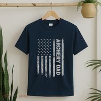 Funny Archery Dad America US Flag Patriot Vintage Gift T-Shirt thumb 2