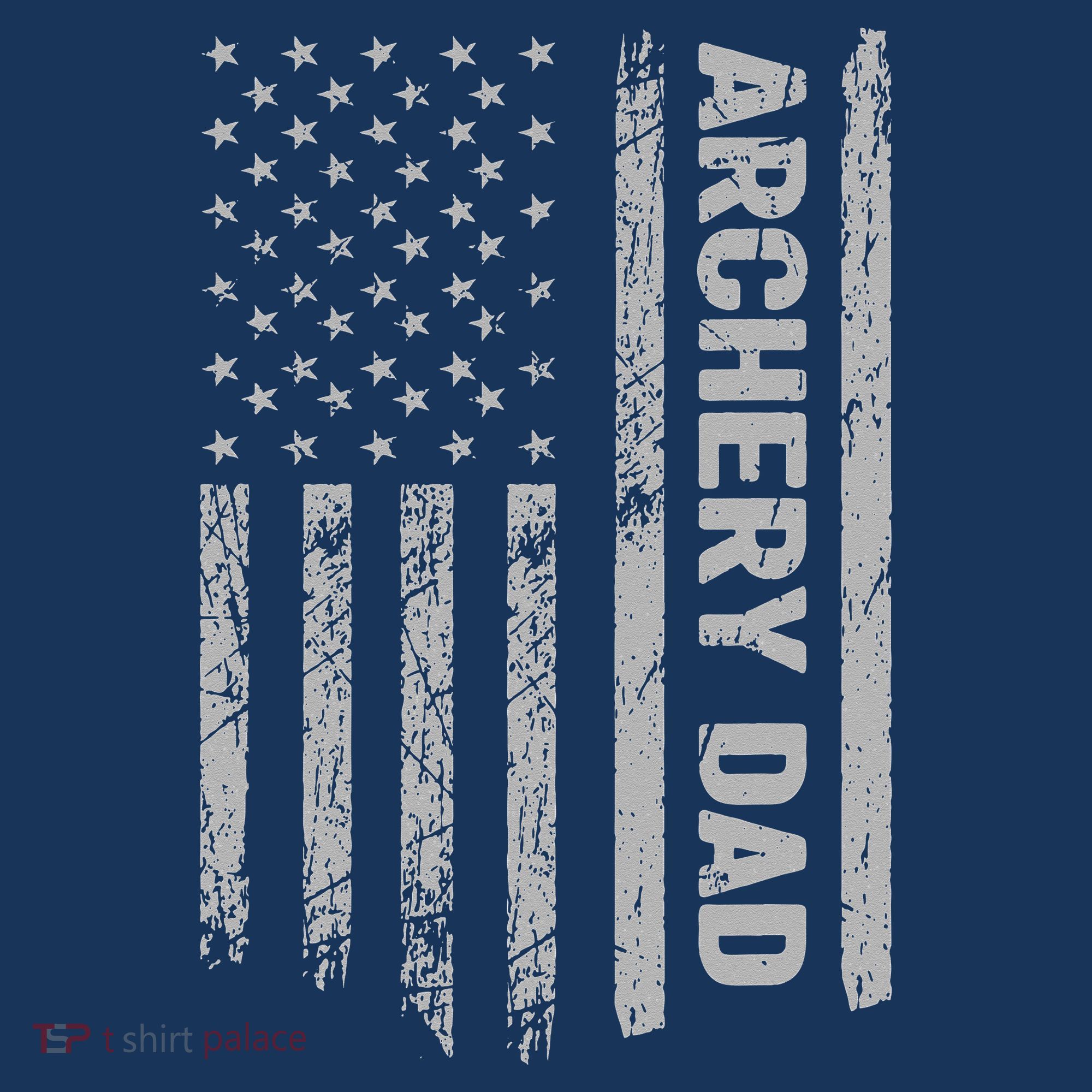 Funny Archery Dad America US Flag Patriot Vintage Gift T-Shirt
