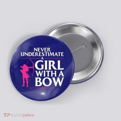 Funny Archery Design For Women Bowhunter Shooting Fans Button