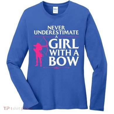 Funny Archery Design For Women Bowhunter Shooting Fans Women's Long Sleeve Shirt