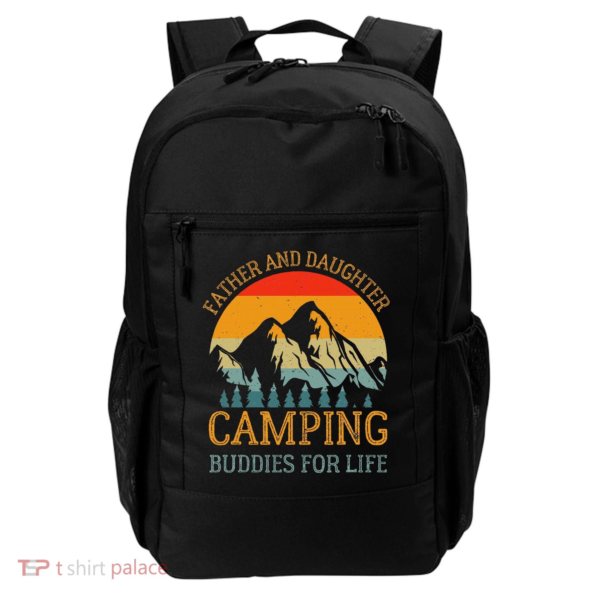 Father And Daughter Camping Buddies For Life Gift For Dad Backpack