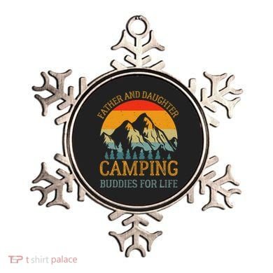 Father And Daughter Camping Buddies For Life Gift For Dad Ornament