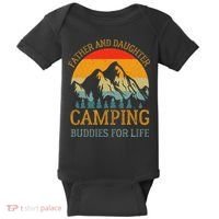 Father And Daughter Camping Buddies For Life Gift For Dad Baby Bodysuit thumb 0